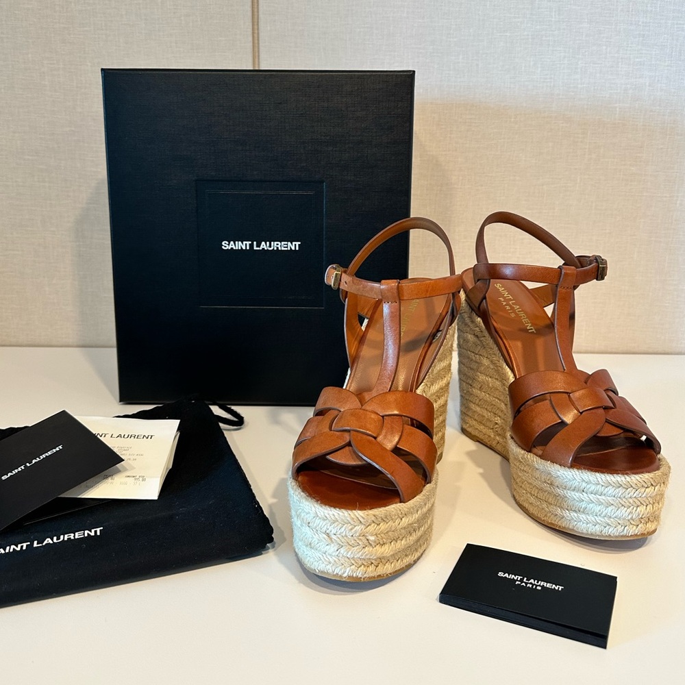 YSL TRIBUTE ESPADRILLES WEDGE
